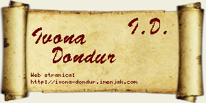 Ivona Dondur vizit kartica